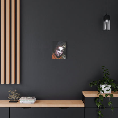 Artistic Matte Canvas Wall Art - Edgy Portrait Design for Home Decor